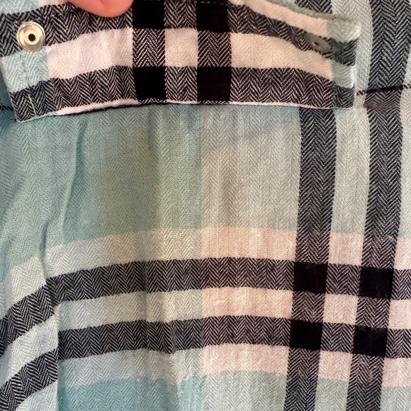 Blue Plaid Quarter Zip Top - Picture 7 of 11
